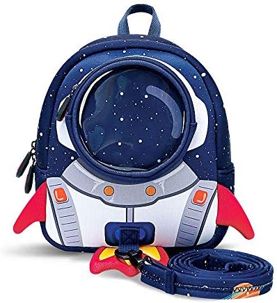 Backpack for Kids,Cute 3D Rocket Backpack with Safety Harness School Bags for Boys Girls- Gift For 1-3,3-6 Years Old