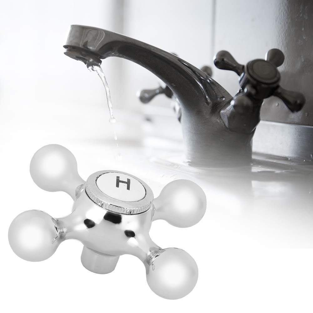 DEWIN Faucet Handle, Unique Shape Bathroom Water Tap Copper Handle Faucet Handle for Home