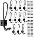 12 Pieces Black Big Wall Mounted Rustic Hook Robe Hooks Double Coat Hangers and 50 Pieces Screws for Rack Hanging Wire Hook Decorative Holder Heavy Duty Metal Door Storage Closet