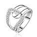 NYKKOLA Jewelry Crystal Paved Unique Design 925 Silver Ring(O)