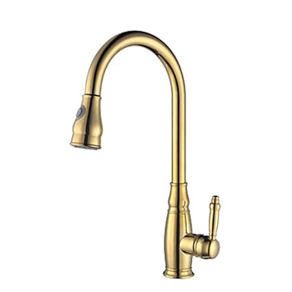 Amazon Com Aishfp Kitchen Faucet Single Handle One Hole Ti Pvd