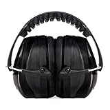 Active Research Earmuffs and Hearing Protection Bundle - Strongest Available 34dB Protection For Shooting and Industrial Use - Includes Ear Plugs and Safety Glasses - ANSI S3.19 Tested Certified (Misc.)