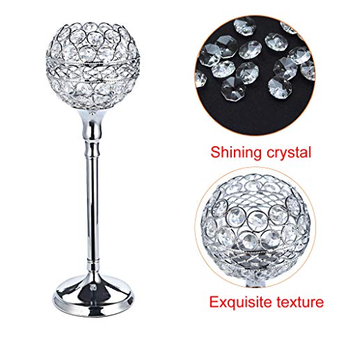 image for Gotian Vintage with Pattern Crystal Candlestick Wedding/Plot People Gi