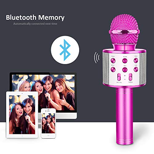 LET'S GO! Popular Toys for 4-12 Year Old Girls, DIMY Wireless Karaoke Microphone with Bluetooth Speaker Karaoke Microphone for Kids Top for Girls Age 4-12 Games Girls Age 4-12 Purple DMHK20 - Thumbnail 4