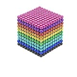 sunsoy Rainbow Color 1000 Pieces Magnetic Sculpture Magnet Building Blocks Fidget Gadget Toys for Stress Relief, Office and Home Desk Decor, Cool Gadget for Adult,Man,Women