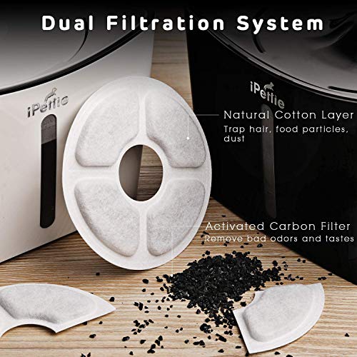 iPettie Kamino Pet Water Fountain, 101oz/3L, UltraQuiet Automatic Cat