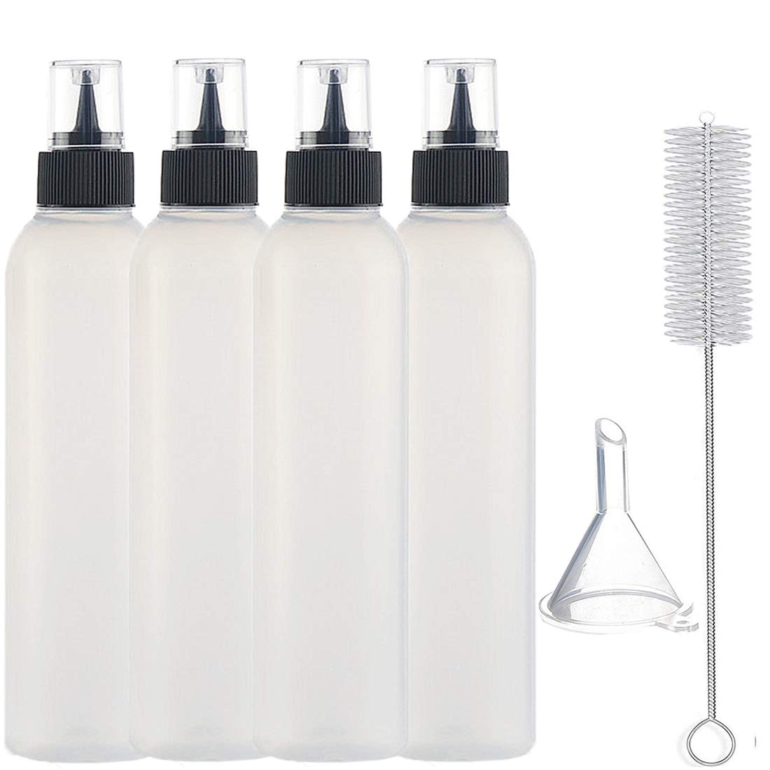 morneve Squeeze Bottles, Writer Bottle for Cookies Decorating/Cake Pancake Coloring, BPA-FREE Baking Tools Arts Crafts Kit Applicator Bottles 120mL 4PCS