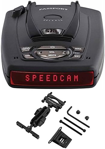 Escort PASSPORT S75g High Performance Radar and Laser Detector Bundle includes Car Mirror Mount Bracket For Radar Detectors