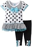 Young Hearts Baby Girls' 2 Piece Knit Pullover And Pant, White, 18 Months