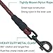 CBROSEY PetsCare Dog Leash Pet Rope Leash, Thick Durable Nylon Rope - Soft Handle and Light Weight Training Leash for Cats and Small, Medium, Large Dogs, Black