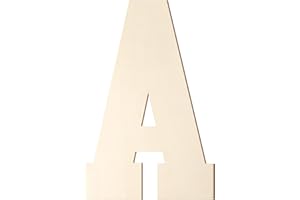 HOMENTHUS Wooden Letters 12 Inch, Large Wooden Letter A Shape Cutout Big Unfinished Vintage Sports Varsity Style Wood Alphabet Letters for Wall Decor Nursery Name Painting Crafts Party Room Home Decoration