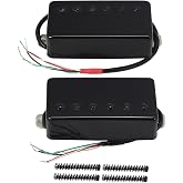 FLEOR Humbucker Pickup Ceramic Guitar Neck + Bridge Pickup Set Black Fit LP Style Electric Guitar