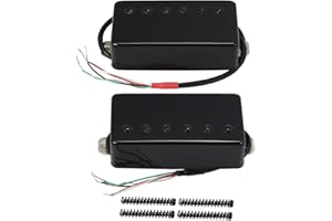 FLEOR Humbucker Pickup Ceramic Guitar Neck + Bridge Pickup Set Black Fit LP Style Electric Guitar