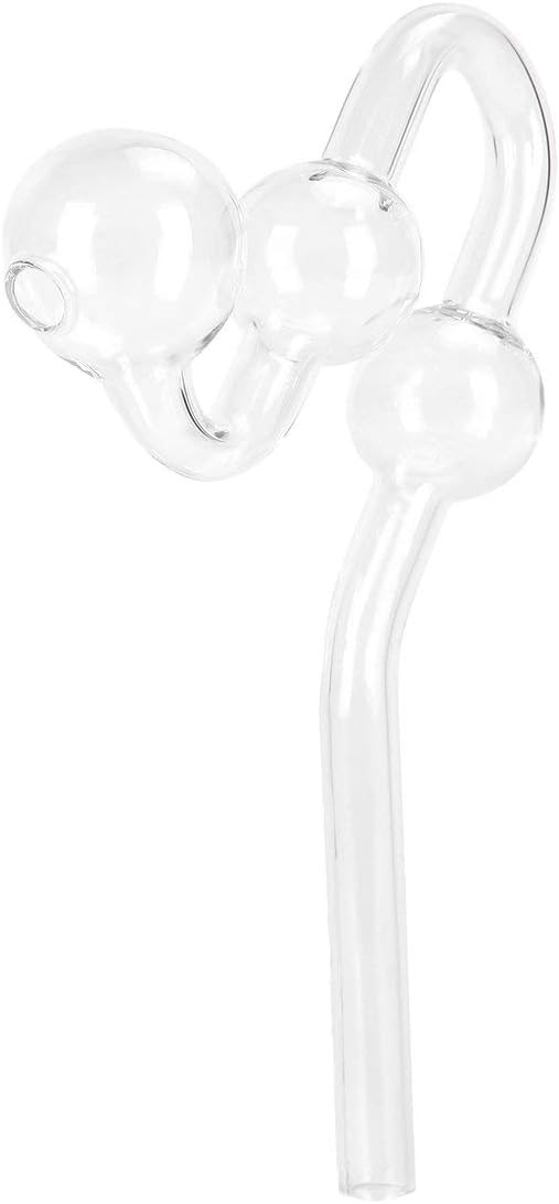 Kurphy Serpentine three ball glass straw - Transparent