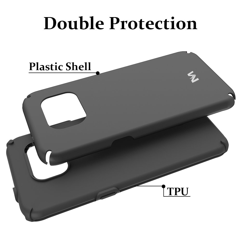 S7 Edge Case, Galaxy S7 Edge Case, MagicSky Slim Corner Protection Shock Absorption Hybrid Dual Layer Armor Defender Protective Case Cover for Samsung Galaxy S7 Edge (Black)