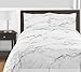 Modern Grey, Black and White Marble 3 Piece Full/Queen Bedding Set Collection
