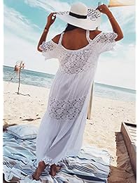 Traje de baño largo para dama, de gasa, con estampado floral