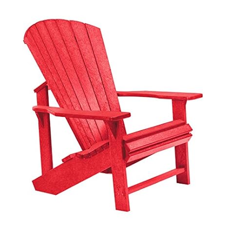 C.R.PLASTIC Adirondack Muskoka Stuhl C01 Gartenstuhl Outdoor 100% HDPE, Rot