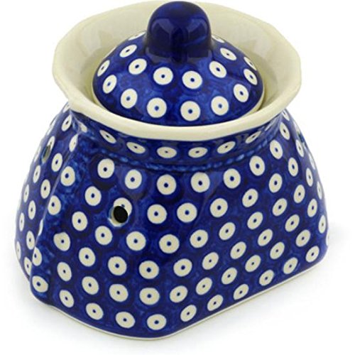 Ceramika Bona H0449H Polish Pottery Ceramic Garlic Jar Hand Painted, 7-Inch