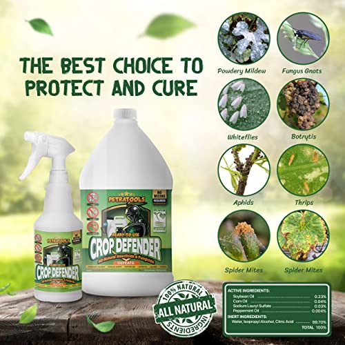 PetraTools Crop Defender 1 Gallon Ready to use Natural Bug Spray for Plants, Organic Bug Spray
