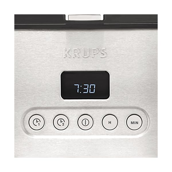 Krups KM442D Premium Filter-Kaffeemaschine | 10-15 Tassen | 1,000 Watt |programmierbar | Warmhaltefunktion | edelstahl… – Bild 4