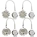 kilofly 4pc Magnetic Decorative Drapes Holdbacks Curtain Tiebacks Clips