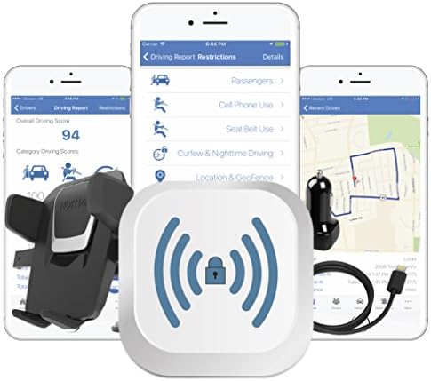 Autobeacon TeenDrive - Comprehensive safety system with real-time notifications. Speed, Texting-While-Driving, Passengers, Seat Belt Use, Volume and More (iPhones &amp; Subscription Required)