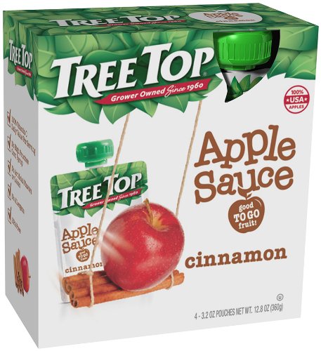 Tree Top Apple Sauce, Cinnamon, 3.2 Ounce (Pack of 4)