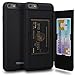 TORU CX PRO iPhone 6S Plus Wallet Case with Hidden ID Slot Credit Card Holder Hard Cover & Mirror for iPhone 6S Plus / iPhone 6 Plus - Matte Black