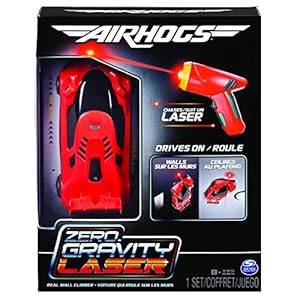 Air Hogs, Zero Gravity Laser, Laser-Guided Real Wall-Climbing Race Car, Red