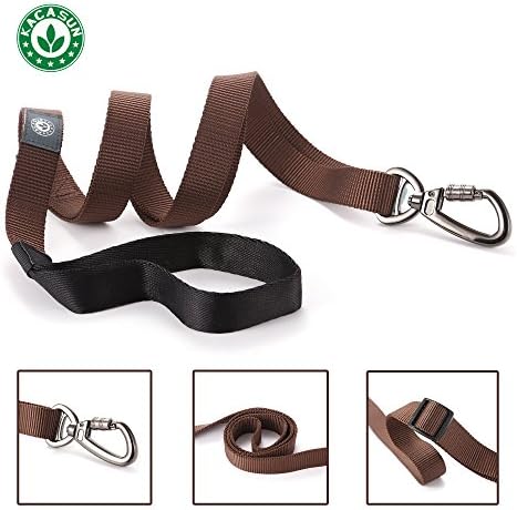 KACASUN Dog Super Durable and Heavy Duty Leash- Extra Heavy Duty Dog Leash with Padded Handle and Reflective Stitching - Great for all Medium and Large Breeds (Medium Brown)