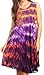 Sakkas 15803 - Nora Sleeveless Embroidered Short Tie Dye Caftan Dress/Cover up - Orange - OS