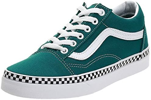 vans old skool checkerboard foxing quetzal green skate shoes