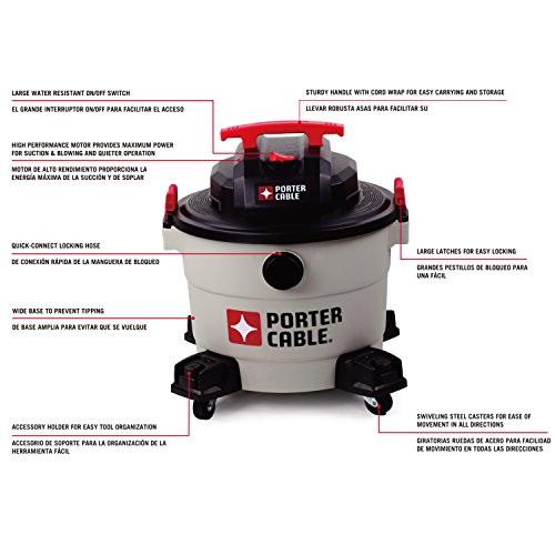 Купить PORTERCABLE Wet/Dry Vac, 3 gallon в интернетмагазине Amazon с