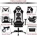 Cyrola Large Gaming Chair with Footrest High Back Adjustable Armrest Heavy Duty PC Racing Gaming Chair for Adults Gamer Chair Ergonomic Design Video Game Chair Lumbar Support/Black