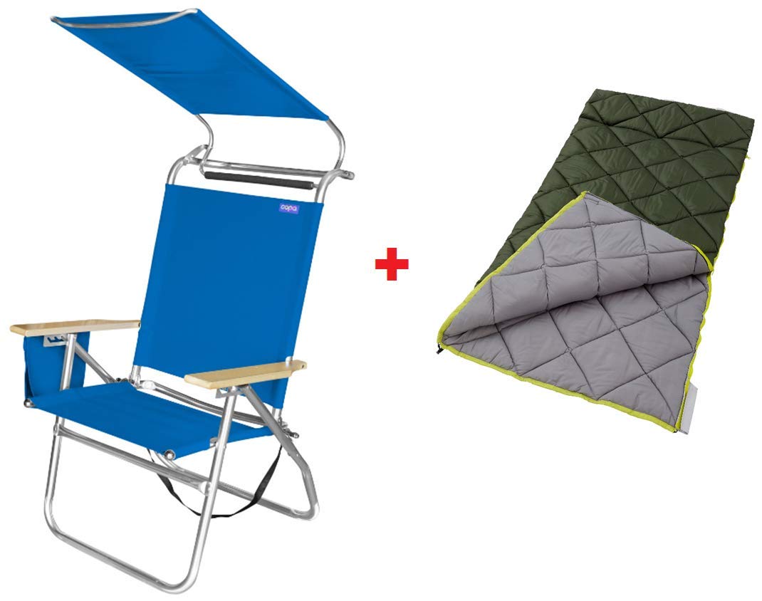 Copa 4 Position Big Tycoon Canopy Beach Chair 1 Blue Amazon In Home Kitchen