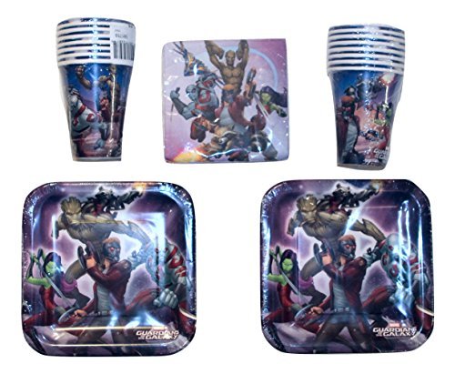 Gaurdians of the Galaxy 2 Birthday Party Supplies Bundle Pack for 16 Guests