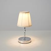 KPSHINE 3000 mah Battery lamp,5W LED Small Touch Lamps,3 Color Temperature Dimmable Rechargeable Lamp,Cordless Lamp for Kitchen,Mini Lamps for Small Spaces (Chrome)