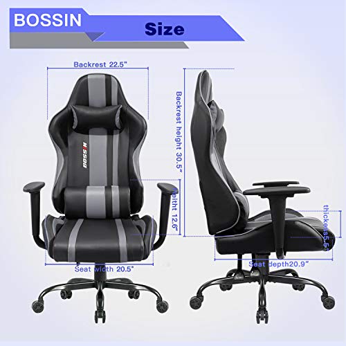 image for Lemberi Gaming Chair Racing Style Office Chair Adjustable Height Chair