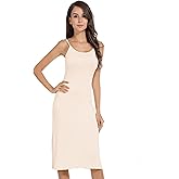 MANCYFIT Full Slip Dress for Women Spaghetti Strap Under Cami Slit Soft Sleeveless Nightgowns