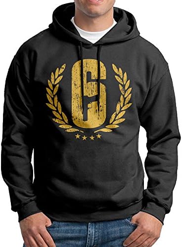 Rainbow Six Siege Logo Mens Cotton Hooded Sweater Black