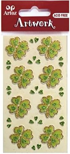 Lucky Four Leaf Clover Craft Embellishment Wedding Or Marriage Card Topper Scrapbooking Stickers
