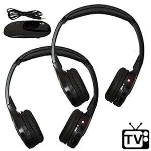 Amazon.com: Autotain [2 Pack] Best Wireless RF Headphones for TV Watching - FM Stereo, Kid Size
