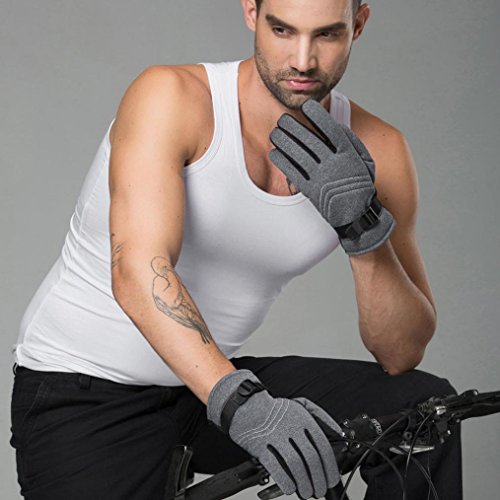 Hot Sale! Clearance!Todaies Men Men Warm Winter Motorcycle Ski Snow Snowboard Anti Slip Gloves (Free Size, Gray)