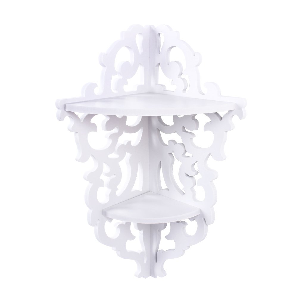 Yosoo White Wooden Chic Filigree Style Decorative Wall