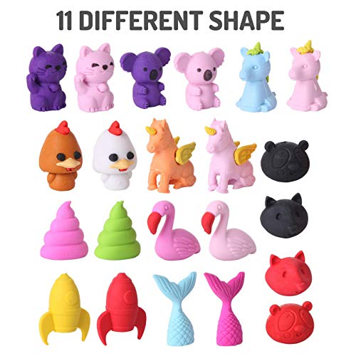 Mr. Pen Animal Topper Erasers, 22 Pack, 8 Pack Take Apart Animal