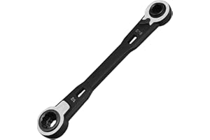 GOLD DEER 4-in-1 Reversible Ratcheting Box Wrench Set SAE 5/16" 3/8" 7/16" 1/2" Double Box End Wrench Set Ratchet Wrenchs,72-Tooth Ratcheting Gear,CR-V Steel