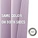 Vangao Lilac Curtain 63 Inches Length for Living Room Bedroom Room Darkening Window Treatment Panel Triple Weave Moderate Blackout Drape Grommet Top 2 Panel