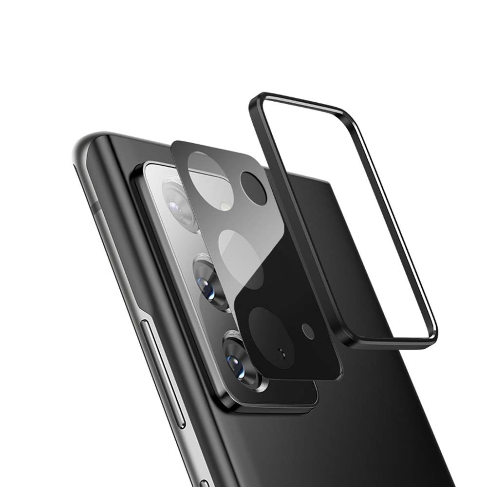NOKOER Camera Lens Protector for Samsung Galaxy Note 20, [2 in 1] Camera Lens Protector Ring + Camera Lens Tempered Glass Protector Film, 360 Degree Protection [Anti-Fall] [Wear Resistant] - Black