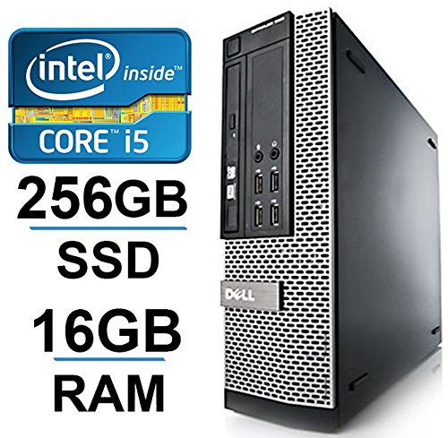 Dell Optiplex 990 Desktop Computer, Intel Core i5 Quad Core upto 3.4GHz CPU, 16GB DDR3 Memory,New 256GB Solid State Drive + 80GB HD, WiFi, Windows 10 Pro (Certified Refurbished)